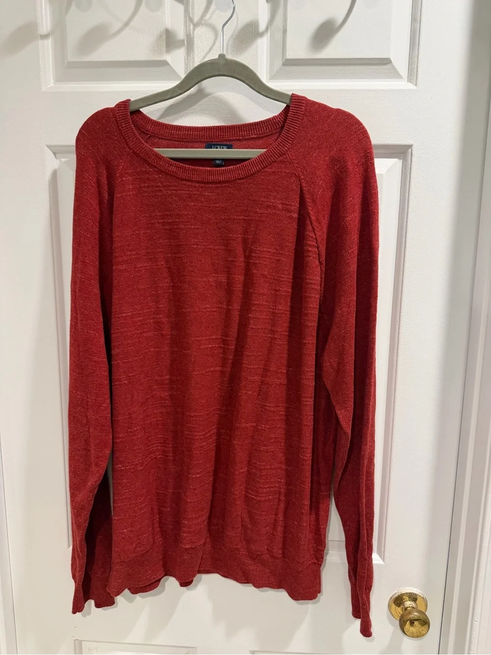 J. Crew Men’s Red Scoopneck Lightweight Sweater Sz XXL